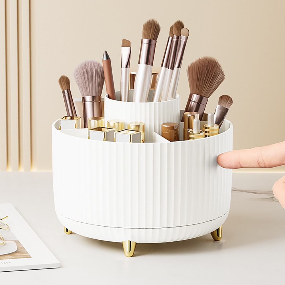 Home Edit Bathroom Storage - Caja de almacenamiento de maquillaje giratoria