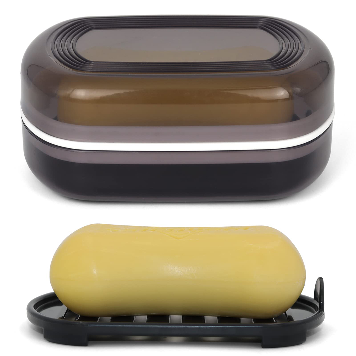 Home Bathroom Organizer - Jabonera portátil de doble capa para