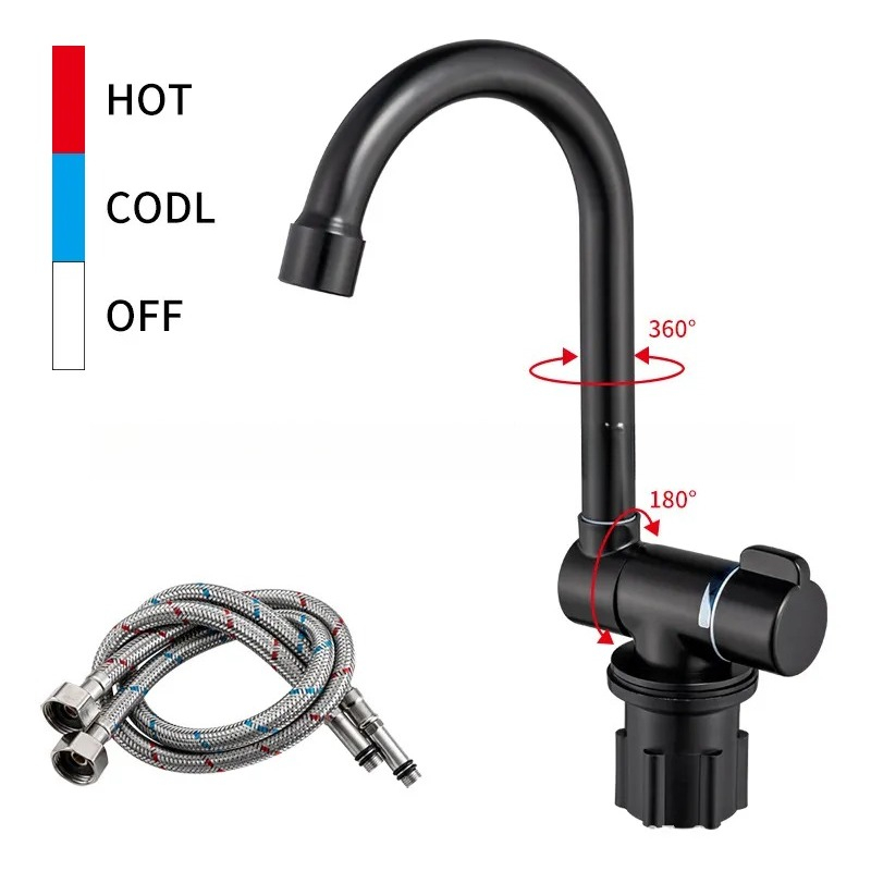 Grifo Plegable Negro para RV,  - Basin Mixer Tap reseña y precio