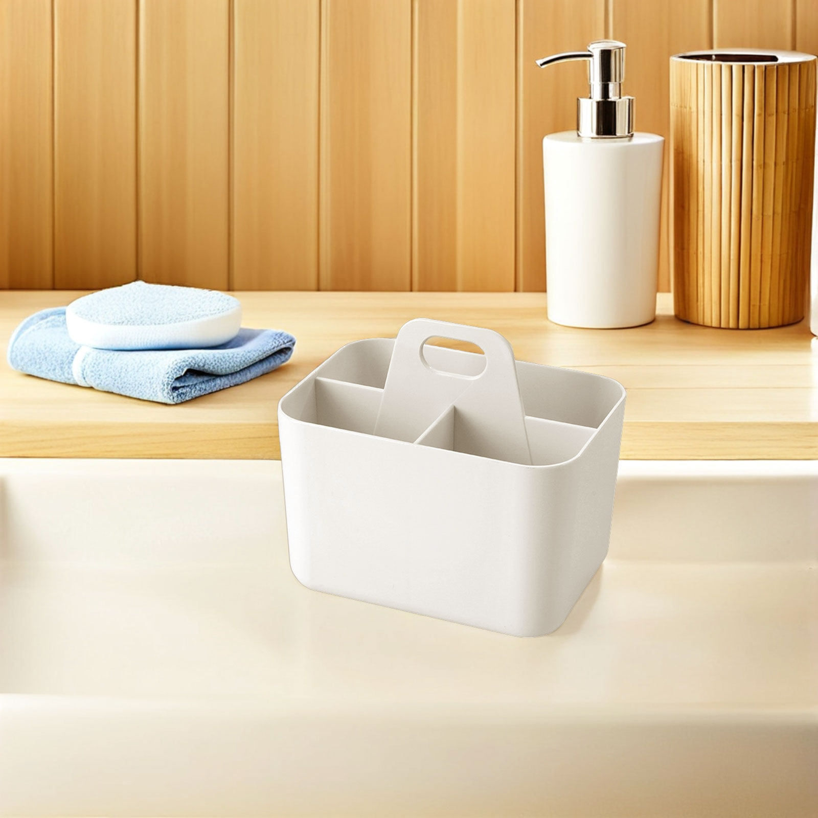 Cesta de almacenamiento para e - Home Bathroom Organizer reseña y precio