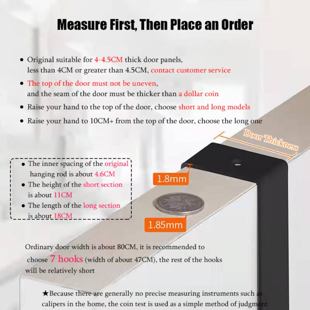 Ganchos sobre la puerta, 6 gan - Home Bathroom Organizer reseña y precio