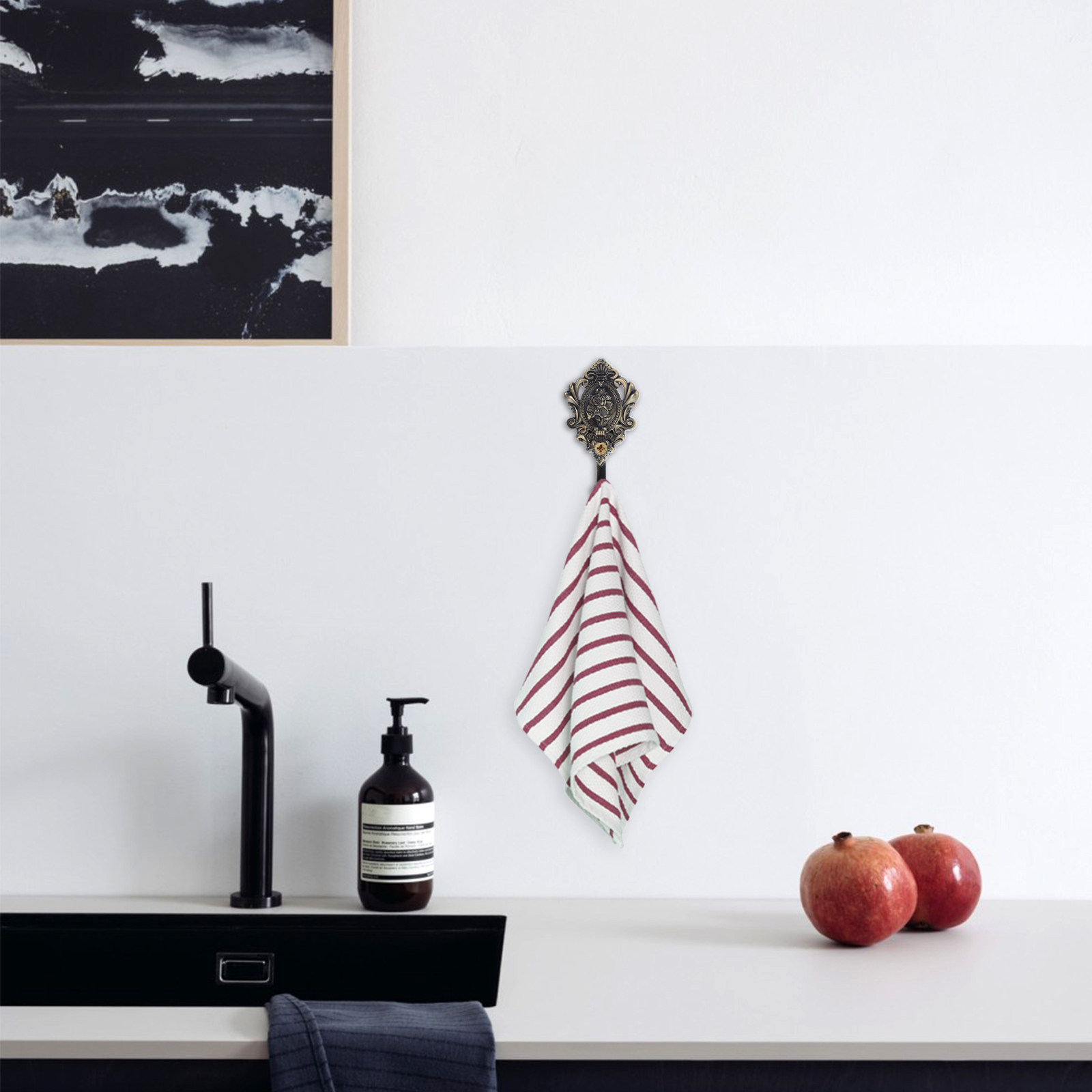 2 ganchos de pared metálicos n - Home Bathroom Organizer reseña y precio