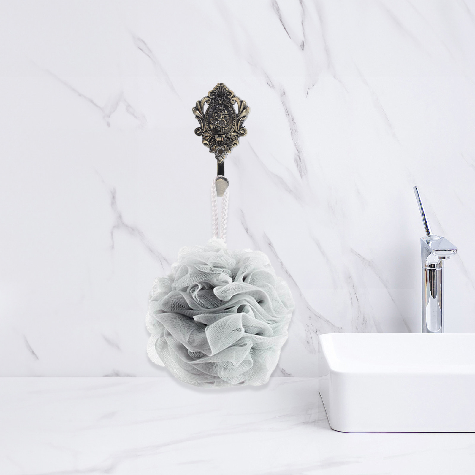 2 ganchos de pared metálicos n - Home Bathroom Organizer reseña y precio