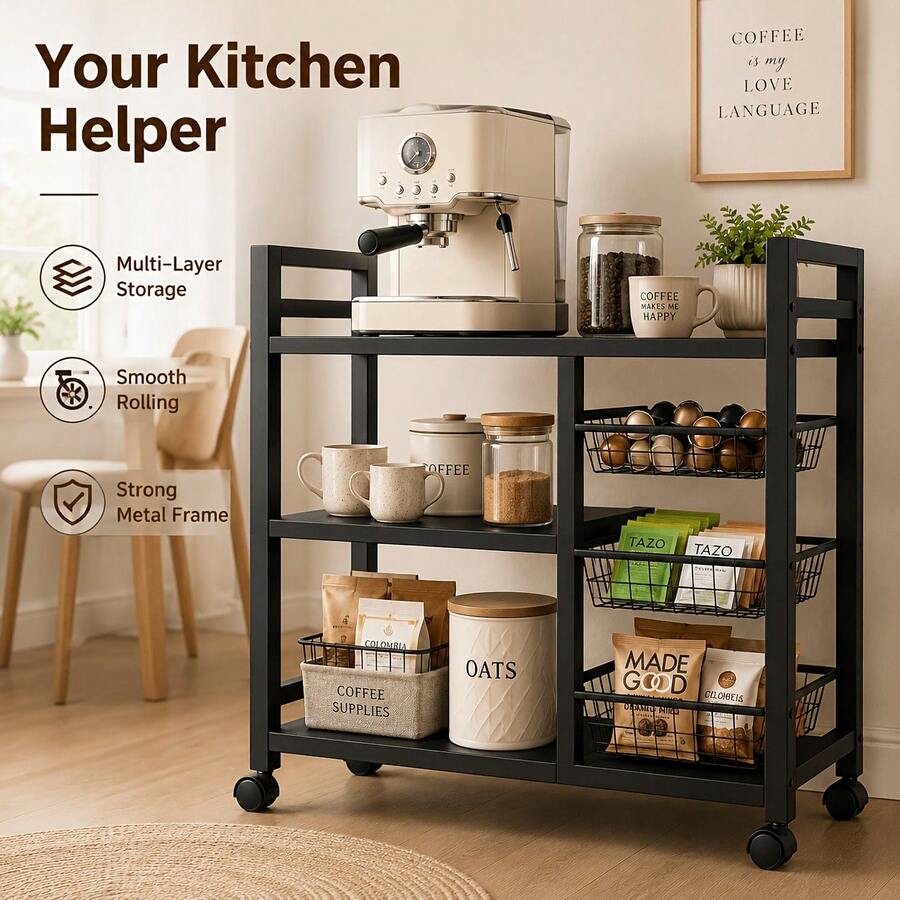 1 unidad de estantería móvil p - Home Edit Bathroom Storage reseña y precio