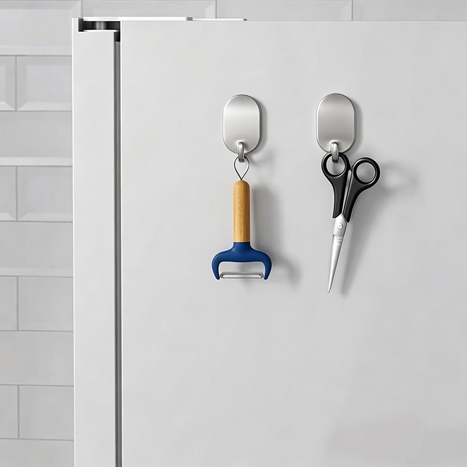 Ganchos adhesivos resistentes  - Home Bathroom Organizer reseña y precio
