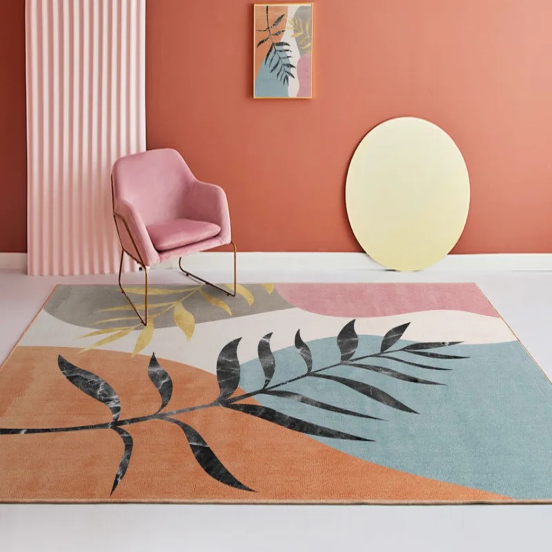 Alfombra abstracta de colores  - Home Bathroom Trends reseña y precio